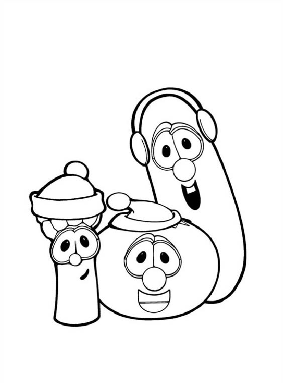 18 Cool Veggie tales coloring pages for kids for Adult