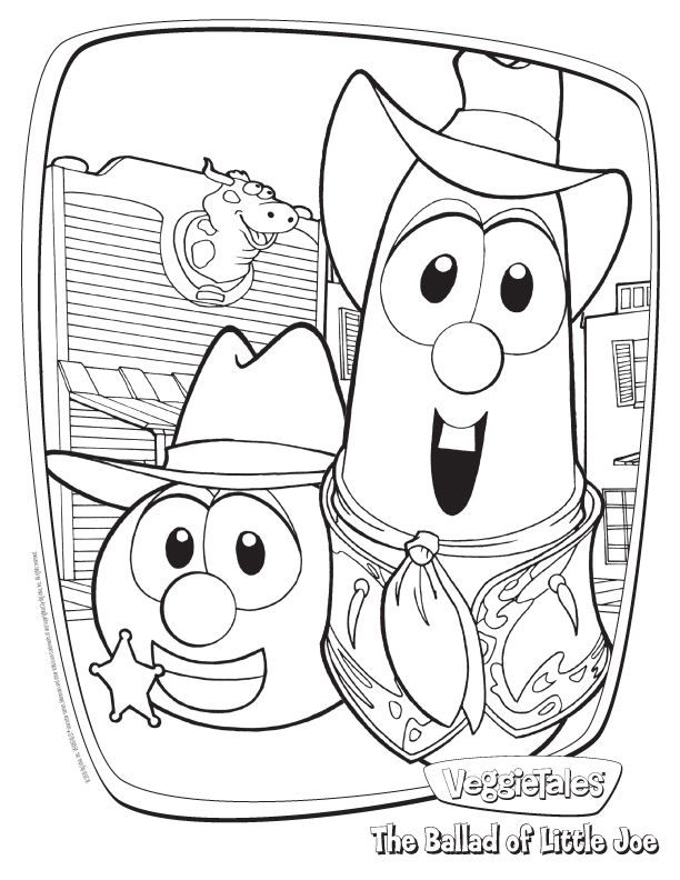 veggietales in the house coloring page online