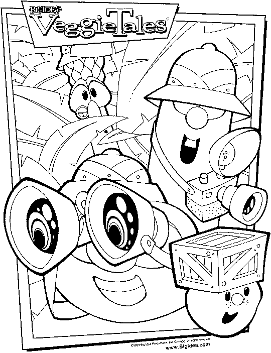veggie tales coloring pages for free